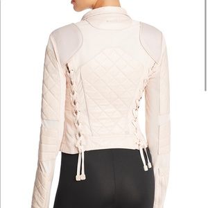 Blanc Noir Leather and Mesh moto jacket